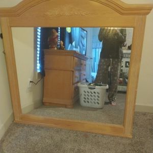 Wood mirror